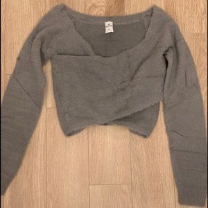 Hollister eyelash wrap sweater